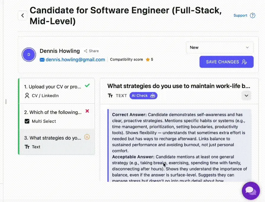 AI-powered candidate validation