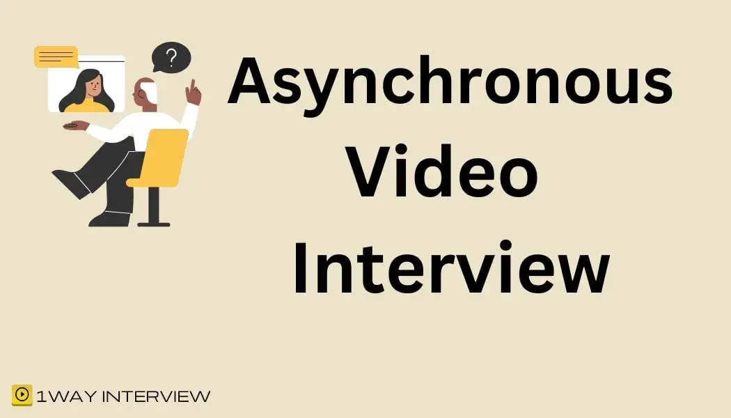 Candidate recording an asynchronous video interview